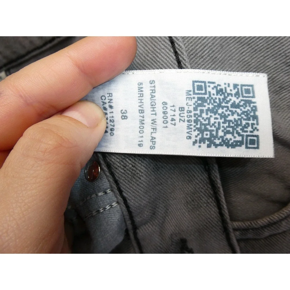 True Religion Men’s Slim Straight Jeans in Washed Gray